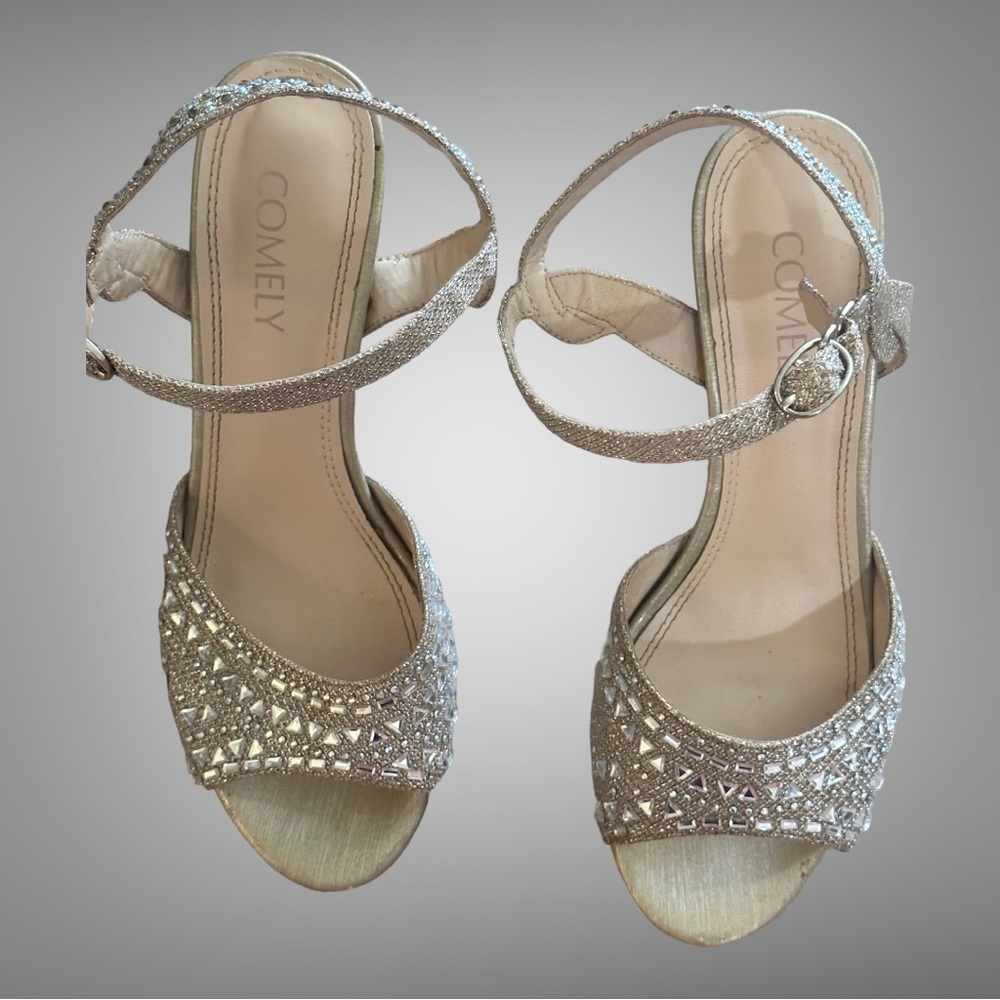 Comely Rhinestone Silver Heels - Picture 6 of 12